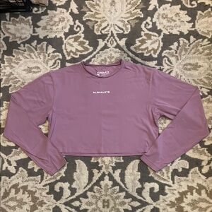 Alphalete Purple Long Sleeve Crop Top